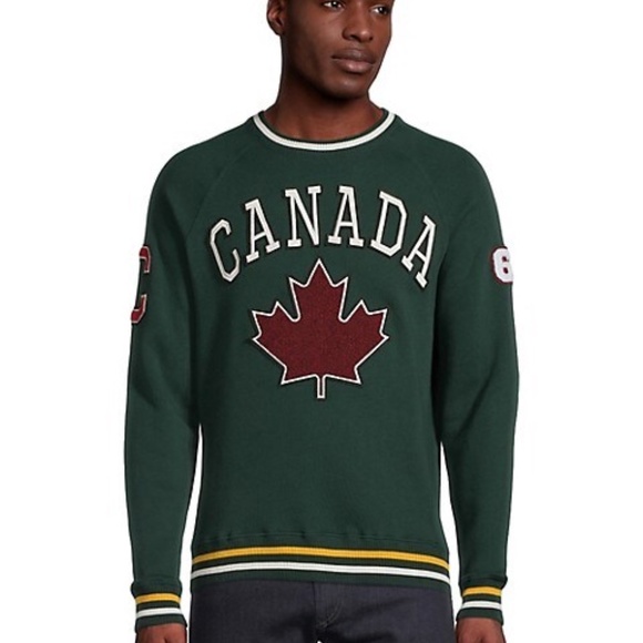 NWT Unisex Green Premium Limited Edition Canada Crewneck Sweatshirt Sz. … - Picture 1 of 4